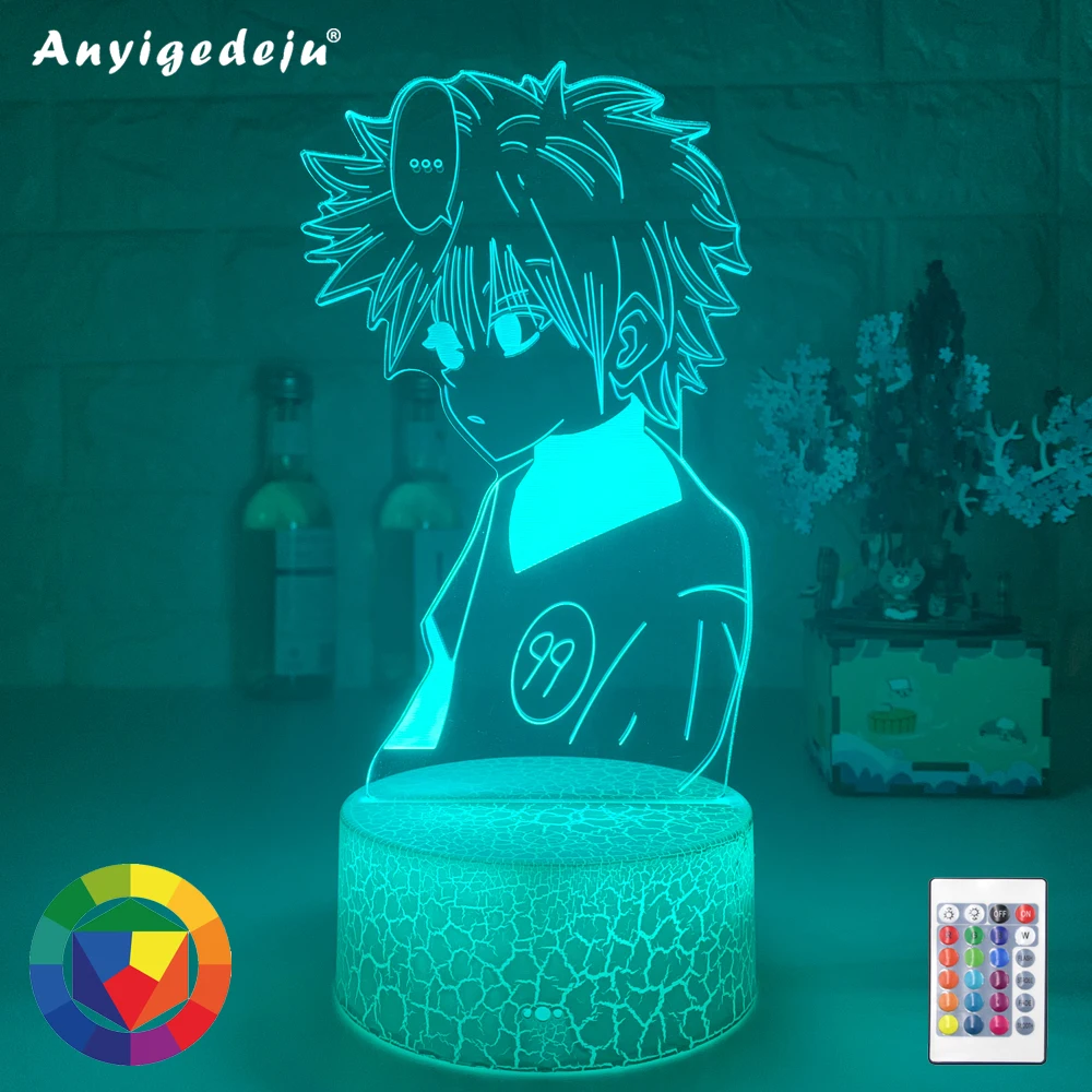 

Anime Hunter X Hunter Led Night Light Killua Zoldyck Figure Nightlight Color Changing Usb Battery Table 3d Lamp Gift for Kids