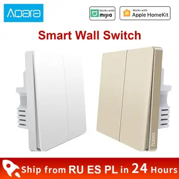 

Xiaomi Aqara Switch Zigbee Smart Light Remote Control Wireless Key Zero Line Fire Wiress Wall Switches With/No Neutral Homekit