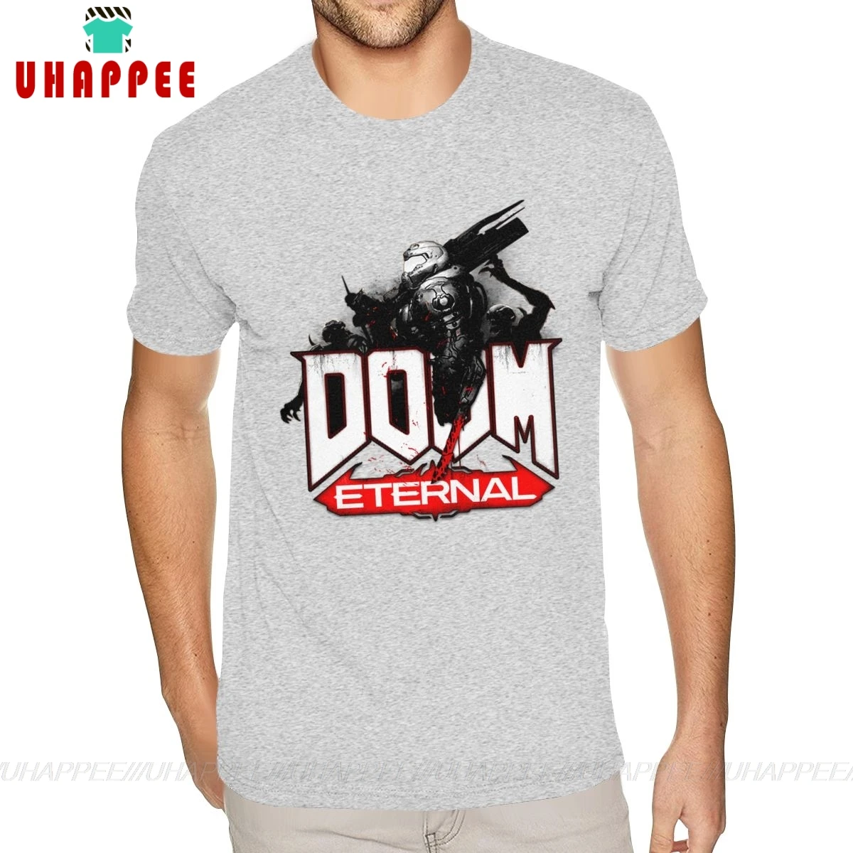 Doom Eternal Full Article Photo Tee Shirt 5XL Boyfriend's Round Collar Shirts | Мужская одежда