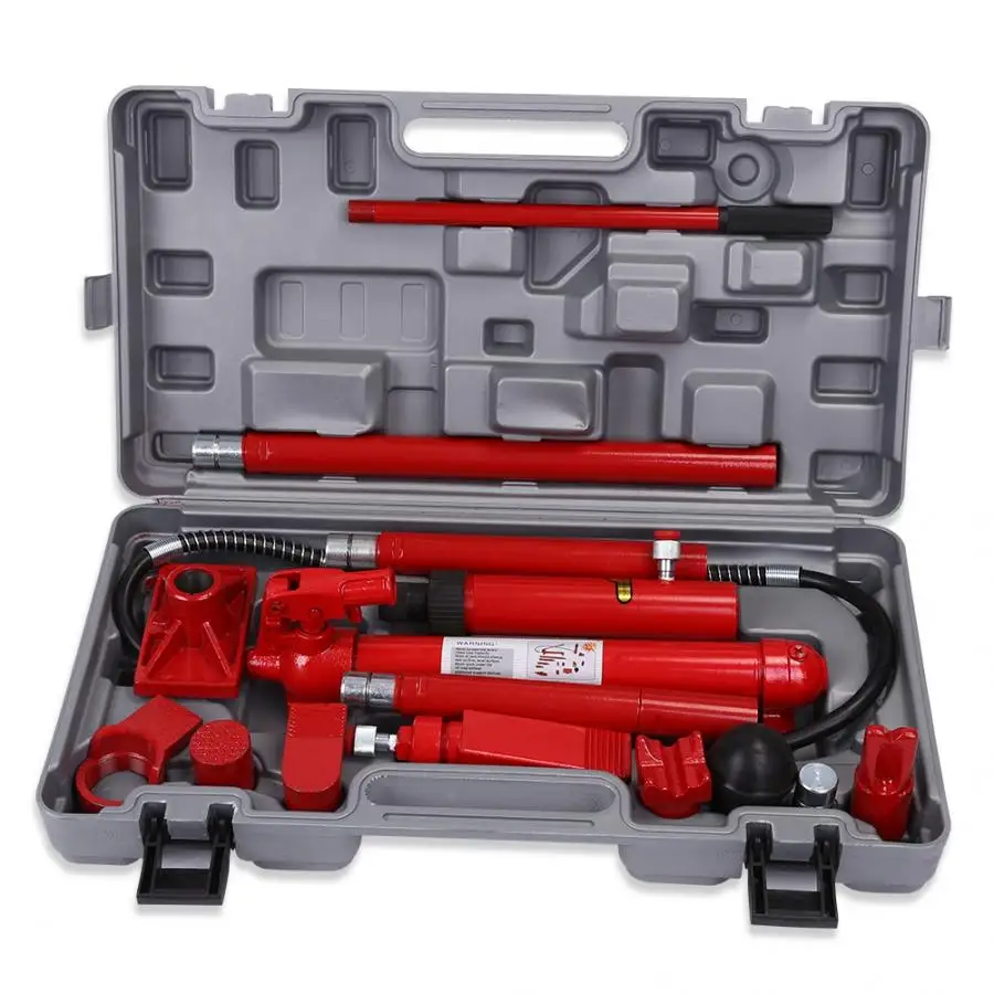 10 Ton Hydraulic Hand Pump Jack Body Spreader Ram Plunger Hose Car Extension Tube Frame Repair Kit Tool Accessory for Car 10 Ton Hydraulic Hand Pump Jack Body Spreader Ram Plunger Hose Car Extension Tube Frame Repair Kit Tool Accessory for Car