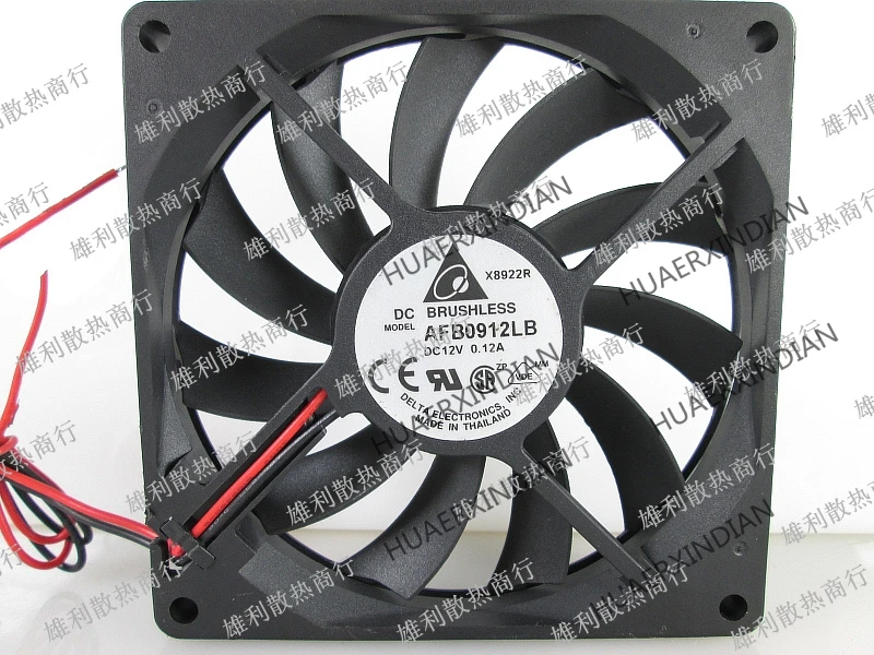 

Original NEW AFB0912LB 12V 0.12A 9CM 9015 2wire 90*90*15MM Motor protection cooling Fan high quality