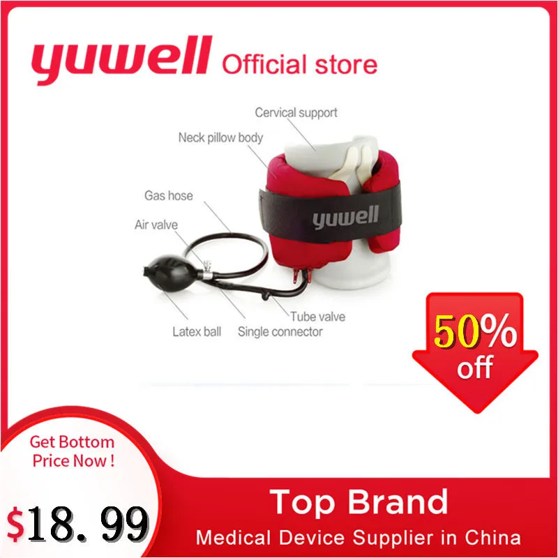 

Yuwell Type A/B/C Neck Traction Therapy Cervical Vertebra Supports Collar Orthopedics Health Care Inflatable Massager Relaxation