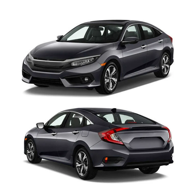 Хромированные Двери, окна столб пост отделка крышка молдинг Набор для Honda Civic