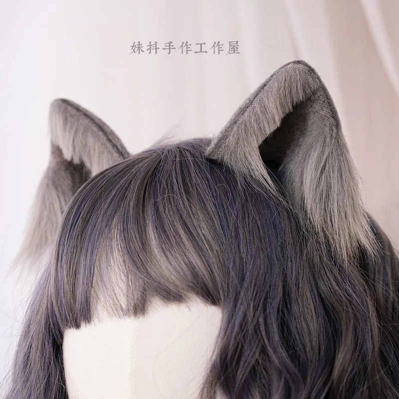Anime hair accessories Costume headband Cat ear detachable original hair band plush animal ear lolita headwear