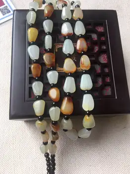 

Natural hetian jade rope handmade pendant necklace rope genuine real jadeite jade rope chain jade jewelry indian jewelry