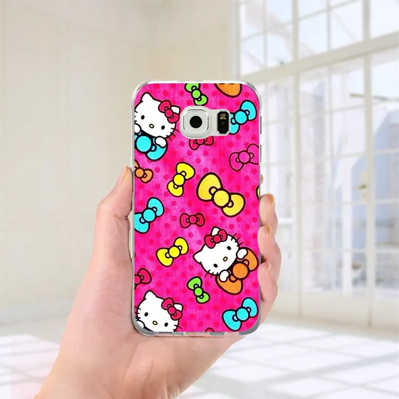 Мягкий чехол для Samsung Galaxy A10 A20 A30 A40 A50 A60 A70 A80 A90 J1 J2 J3 J5 J7 Prime Pro Привет котенок Hello Kitty с