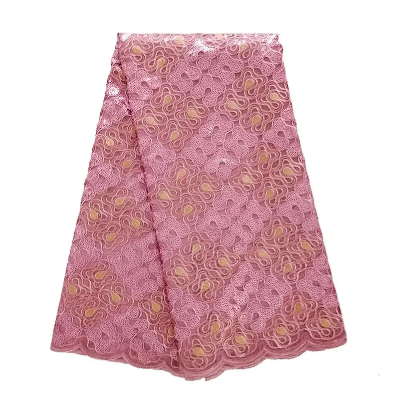 

Peach Organza Sequins Lace Fabric African Hand Cut Organza Lace Sequins 2019 French Laces