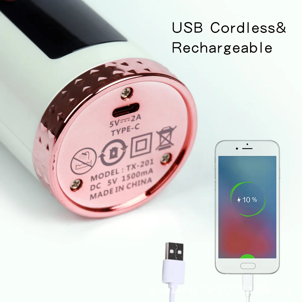 Беспроводная Автоматическая Плойка для волос беспроводная завивки USB