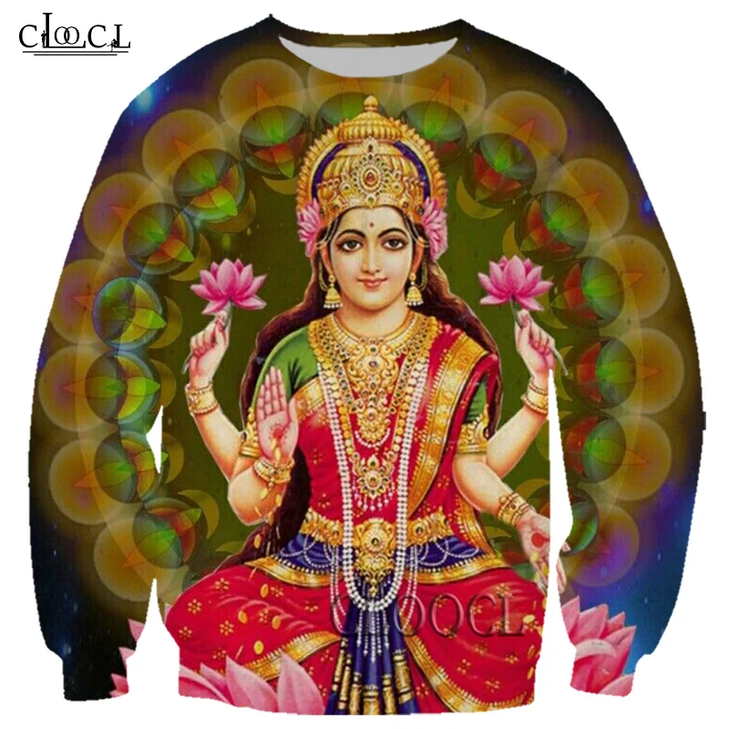 

HX Newest Popular Indian Goddess 3D Print Men Women Fashion Sweatshirt Harajuku Streetwear Hip Hop Couple Pullover Tops