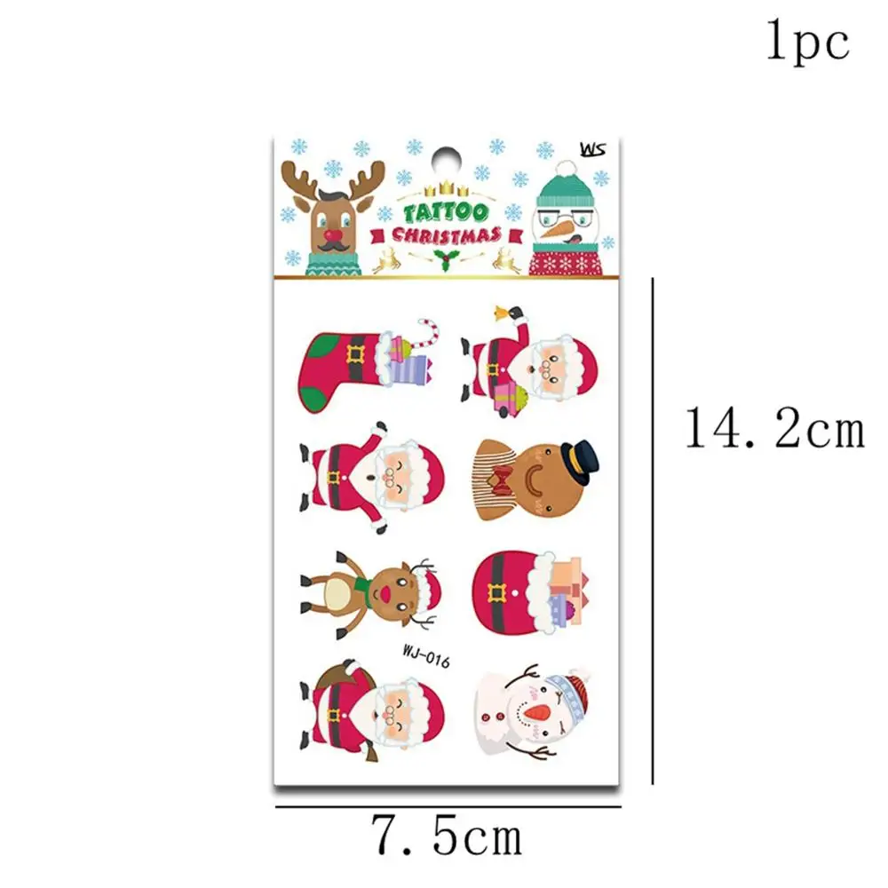 Taoup 1 шт. бумажные рождественские наклейки веселые рождественские украшения Санат Клаус Navidad Рождественские Татуировки Рождественский стикер новогодние подарки - Цвет: Xmas Sticker 10