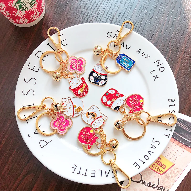 Япония амулет-талисман мультфильм Maneki Neko Lucky Cat плютус Кот животное кукла Брелоки