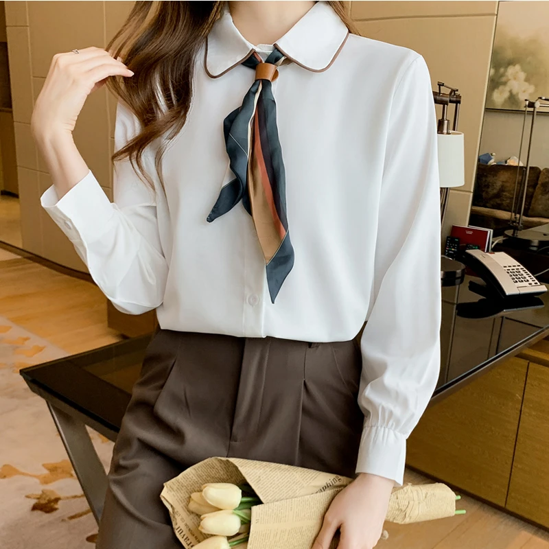 Ladies shirt with scarf Clearance