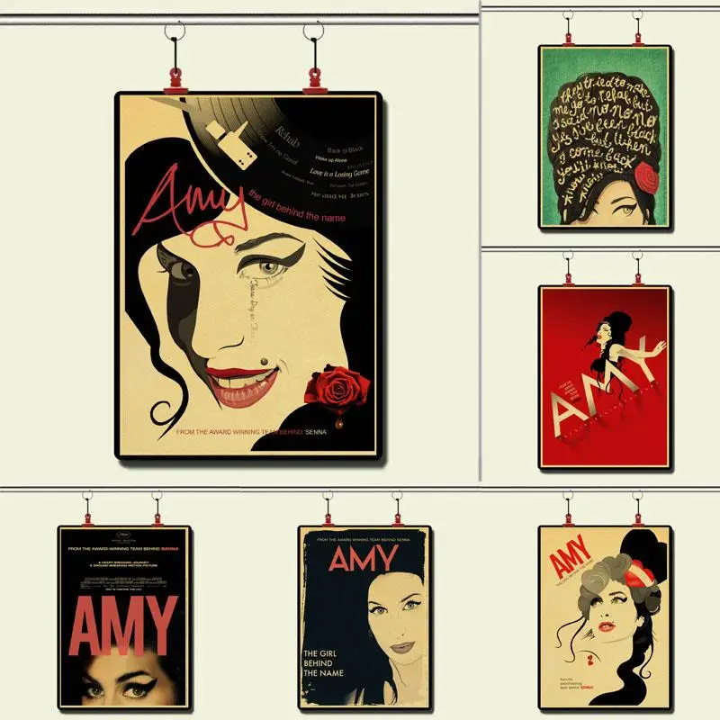 Amy Winehouse певица винтажные плакаты крафт-бумага бар декоративные настенные