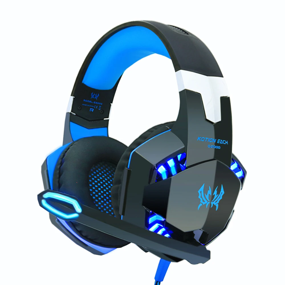 KOTION EACH USB Wired Gaming Headphones Game Earphones Deep bass Stereo Headset Casque
