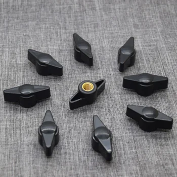 

M8 Brass Plastic Nut Slot Hand Twist Nuts 40# Thumb Nutted 2PCS