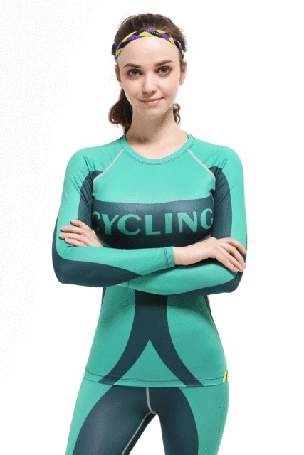 US $29.92 Women's Sport Long Sleeve Cycling Tees Tops Bike Women Gym Fitness Shirts Compression