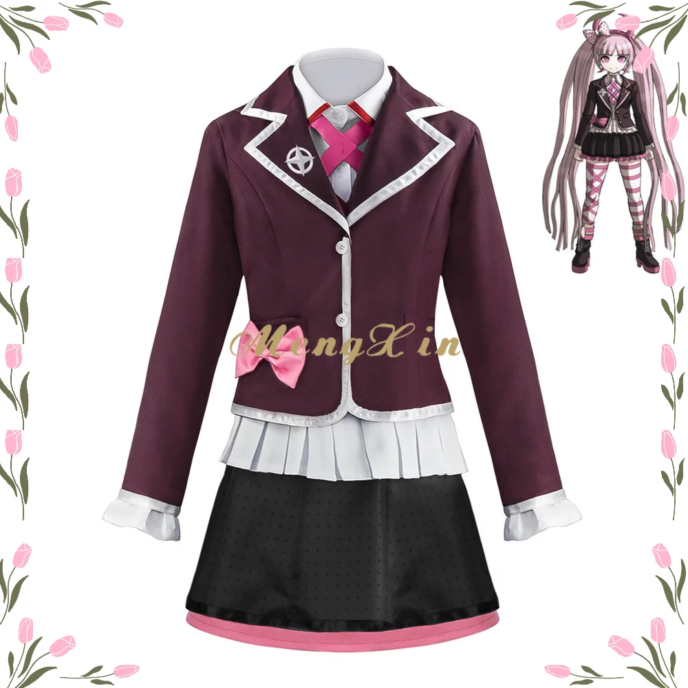 

Anime Danganronpa Another Episode Ultra Despair Utsugi Kotoko Cosplay Costume School Uniform Dress Clothing With Wig Halloween