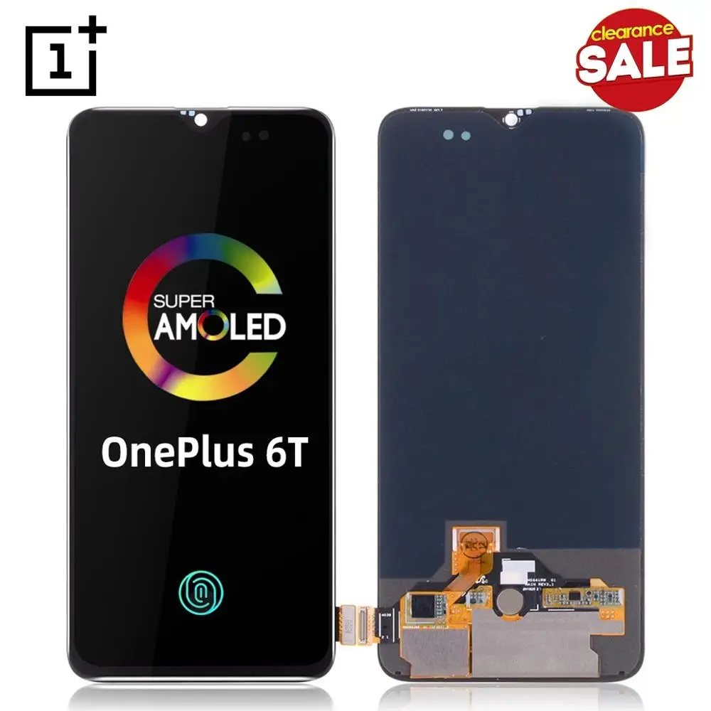 

Optic AMOLED Original Display For Oneplus 6T LCD Touch Screen Replacement 6.41" One Plus 6T On-screen Fingerprint Sensor