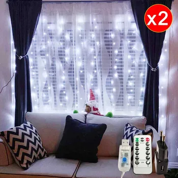 

Festoon LED Light 3M LED Fairy Lights 3Mx3M Garland Curtain Christmas Lights 3Mx1M Garland LED Christmas Decorations for Home