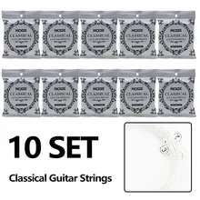 

10 Set MOGE MG43 028-042inch Classical GR12 Acoustic GE10 GE09 Electric Guitar Strings Clear String Identification 6 Strings/set