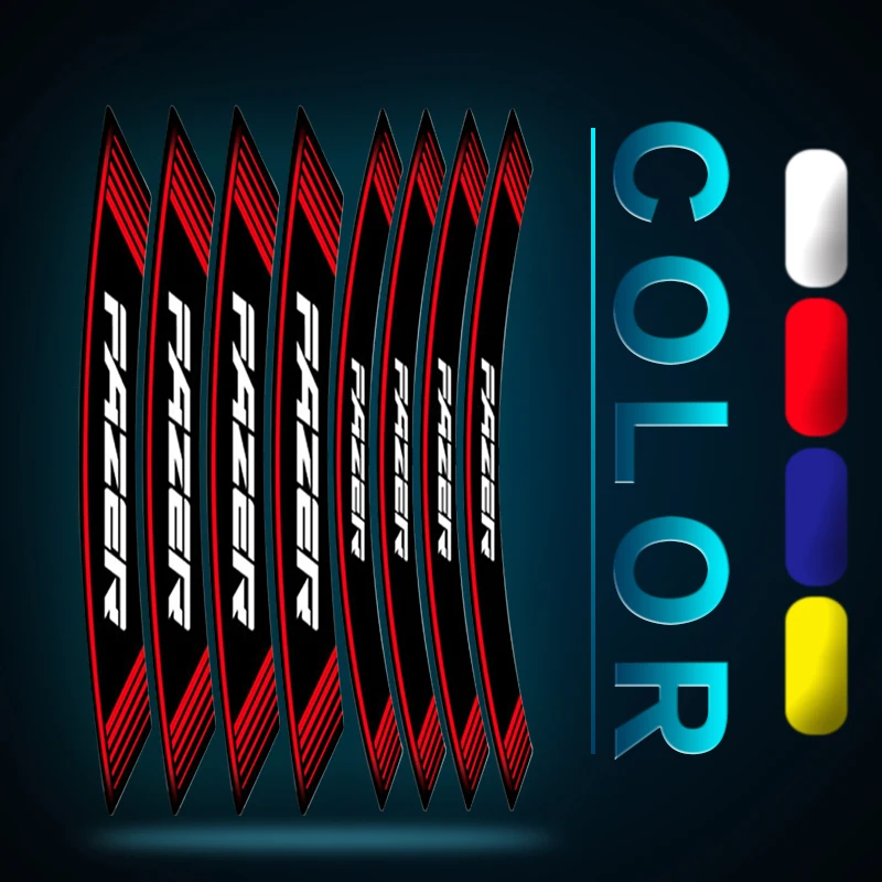 

Motorcycle Styling Wheel Hub Tire Sticker moto Car Accessories Decorative Stripe Decal For HONDA FAZER 600 250 1000