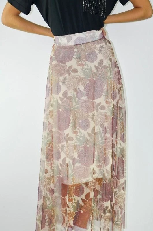 GREYMODA FALDA MUJER TUL FLORES