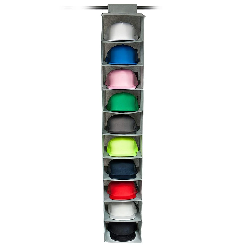 

Hat Rack 10 Shelf Hanging Closet Hat Organizer for Hat Storage - Protect Your Caps & Keep Them in Great Condition - Easy Hat Hol