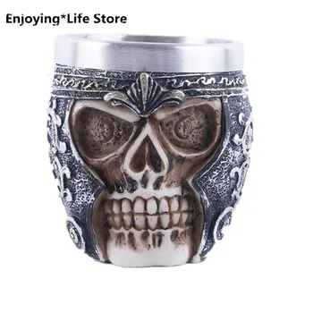 

Small Mug Skull Skull Wine Glass Resin Skull Beer Mug Halloween Coffee Cup Bar Home Decoration