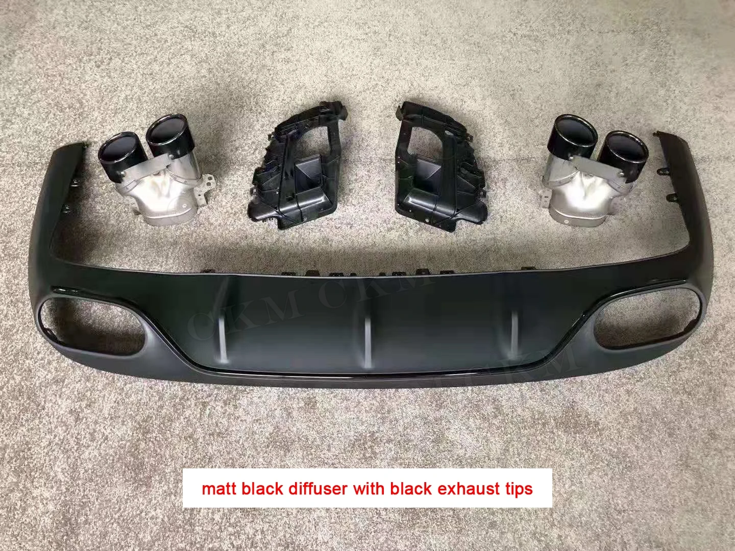 matt black Задний диффузор спойлер бампера с наконечники глушителя для Benz W238 C238 E53 AMG Coupe Sport- PP Черный - Цвет: matt black