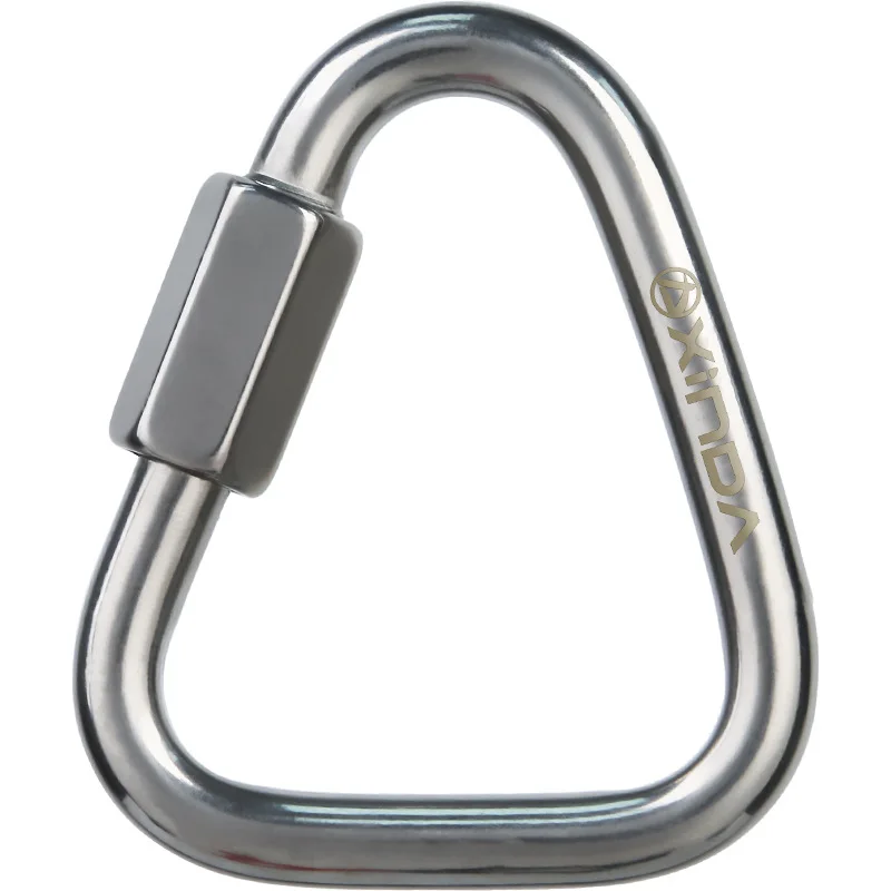 

Outdoor Stainless Steel Triangular Arc Connection Buckle Mellon Lock Meilong Lock Mountaineering Safety Lock Fast Padlock