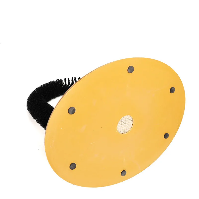 HEYPET Comfortable Arch Cats Massager Pet Cat Itching Grooming Supplies Round Fleece Base Kitten Toy Scratching Device Brush