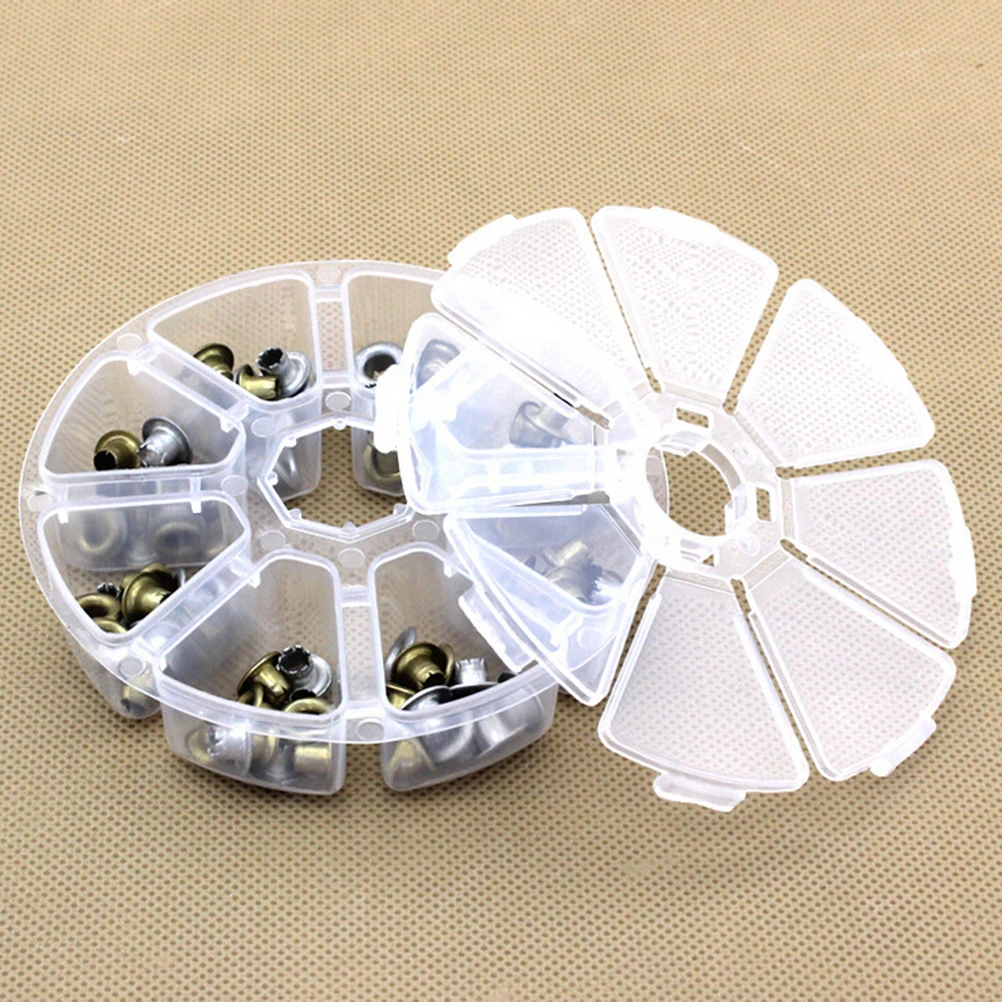 Hot 8 Slots Round Transparent Storage Box Case Organizer Display Jewelry Bead Earrings Ring Charm Pendants Clear Holder Craft