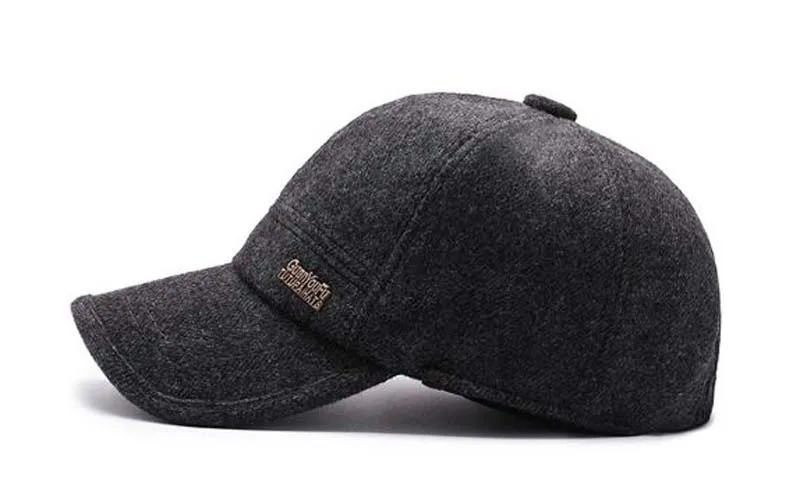XEONGKVI осенне-зимняя шерстяная ткань брендовая бейсбольная Кепка Snapback хлопковая шапка-бомбер для мужчин среднего возраста Кепка с козырьком каскетка