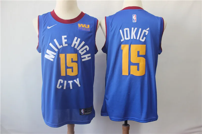 Новинка мужской бейсбольный мяч Денвер Аллен Айверсон#15 Nikola Jokic#27 Jamal Murray майки