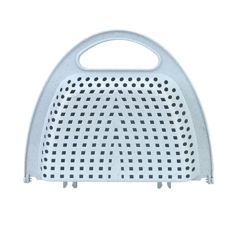 Kitchen Multifunction Folding Plastic Fruit Basket For Seafood Washing Drain Basket - Цвет: L