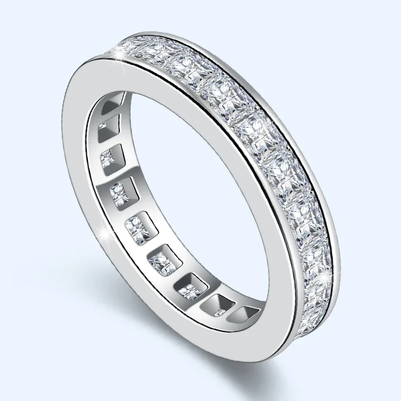 Moissanite Ring for Women 925 Jewelry 18K Gold with Box