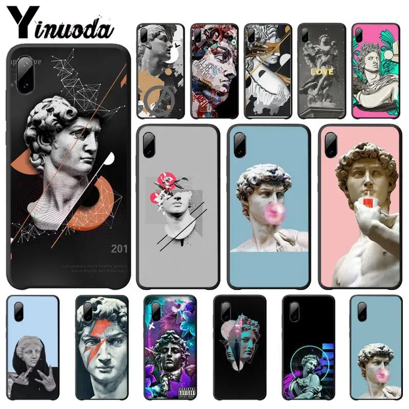 Yinuoda Vintage Plaster Statue David Aesthetic Art Cover Case For Iphone 4s 4 5s 5 5c Se Se2 6 6s 7 8 Plus X Phone Accessories | Мобильные