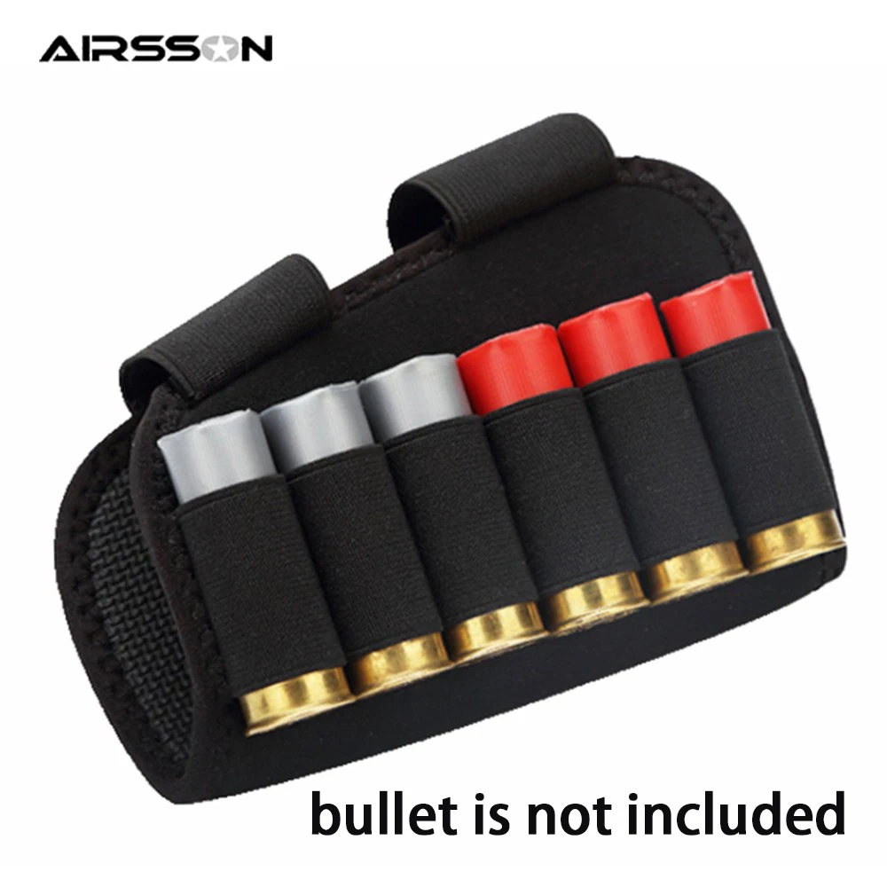 Airsson 6 Круглый пистолет Buttstock тактический страйкбол держатель оболочки