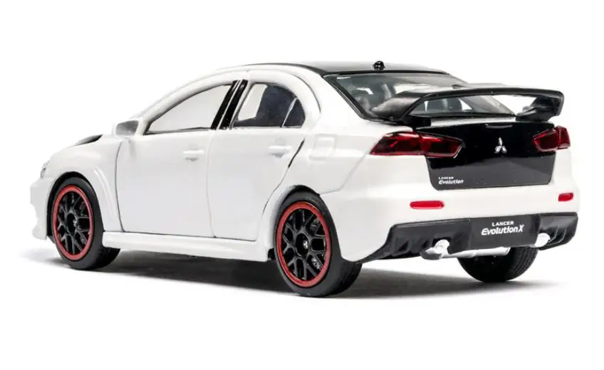 Высокая имитация 1:32 Mitsubishi автомобиль EVO модель, сплав раздвижной автомобиль игрушка, моделирование звук и светильник музыка
