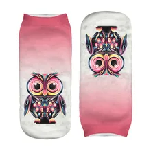 Новинка года; забавные носки с 3d принтом милые носки унисекс с объемным рисунком Совы Лидер продаж; женские модные носки унисекс с рисунком; mujer