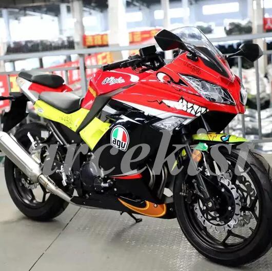 Качество OEM Новое ABS обтекатель комплект для Kawasaki Ninja300 EX300 300R 2013, 13, 14, 15, 16, 17, Обтекатели крутой стильный стикер с акулой