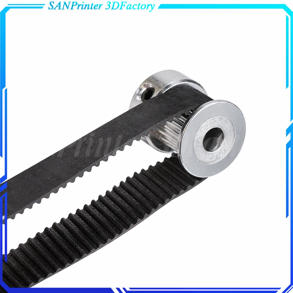 Polia de Correia Dentada Gt2 60 Dentes 20 Dentes mm mm Redução 3:1 1:3 Largura da Correia mm 10 mm para Acessórios de Impressora 3d - Imagem 4