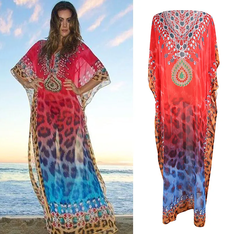 red leopard print dress plus size