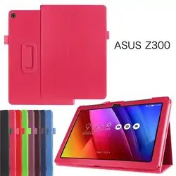 Чехол для планшета ASUS ZenPad 10 Z300C Z300CL Личи Текстура ультратонкая подставка Флип Магнитный PU кожаный защитный чехол + стилус