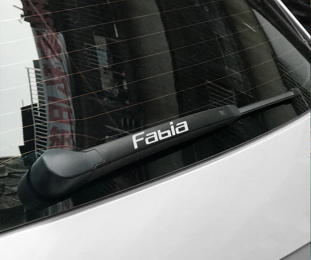 Для Skoda Fabia 1 2 3 MK1 MK2 4 шт. автомобиля стеклоочиститель ПВХ наклейки Наклейка Водонепроницаемый светоотражающий Авто Декор виниловые наклейки аксессуары