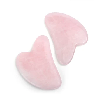 

Rose Quartz Jade Guasha Stone Board Natural Gua Sha Scraper Massager Tools For Face Neck Back Body Acupuncture Pressure Therapy