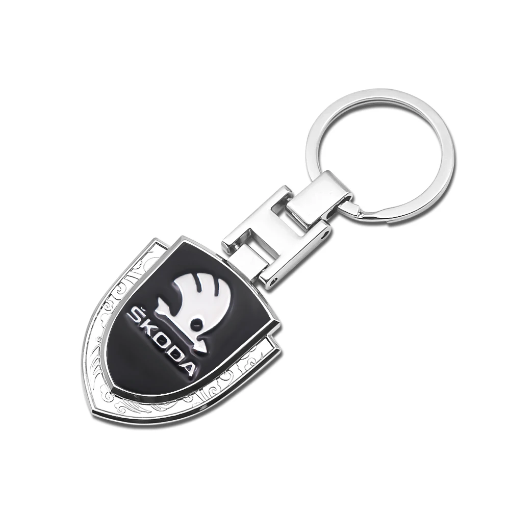

3D Metal Alloy Car Braided Rope Keychain Car Styling KeyRings For SKODA Octavia Kodiaq Fabia Rapid Superb A5 A7 Kamiq Karoq