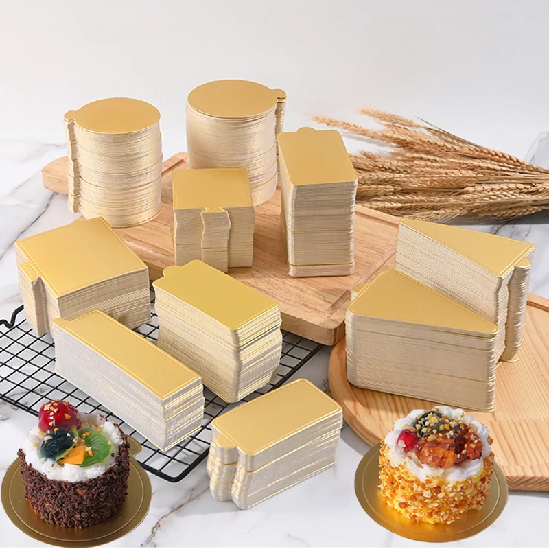 Meibum Cake Cardboard 100pcs/Set Golden Paper Board Silver Mousse