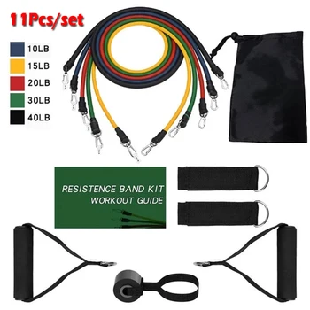 

11Pcs Resistance Bands Set Expander Yoga Exercise Fitness Rubber Tubes Band Stretch Training Home Gyms Workout Elastic Pull Rope