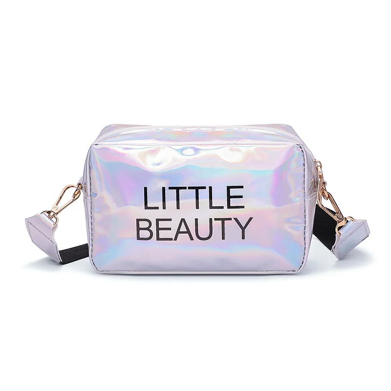 Mini Women Laser Crossbody Bag Messenger Shoulder Bag PVC Jelly Small Tote Messenger Candy Colors Bags Laser Holographic